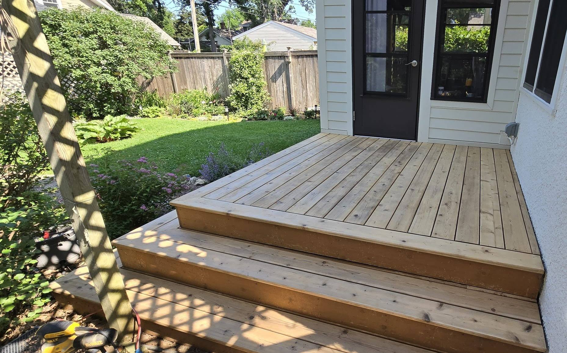 Deck refinishing before