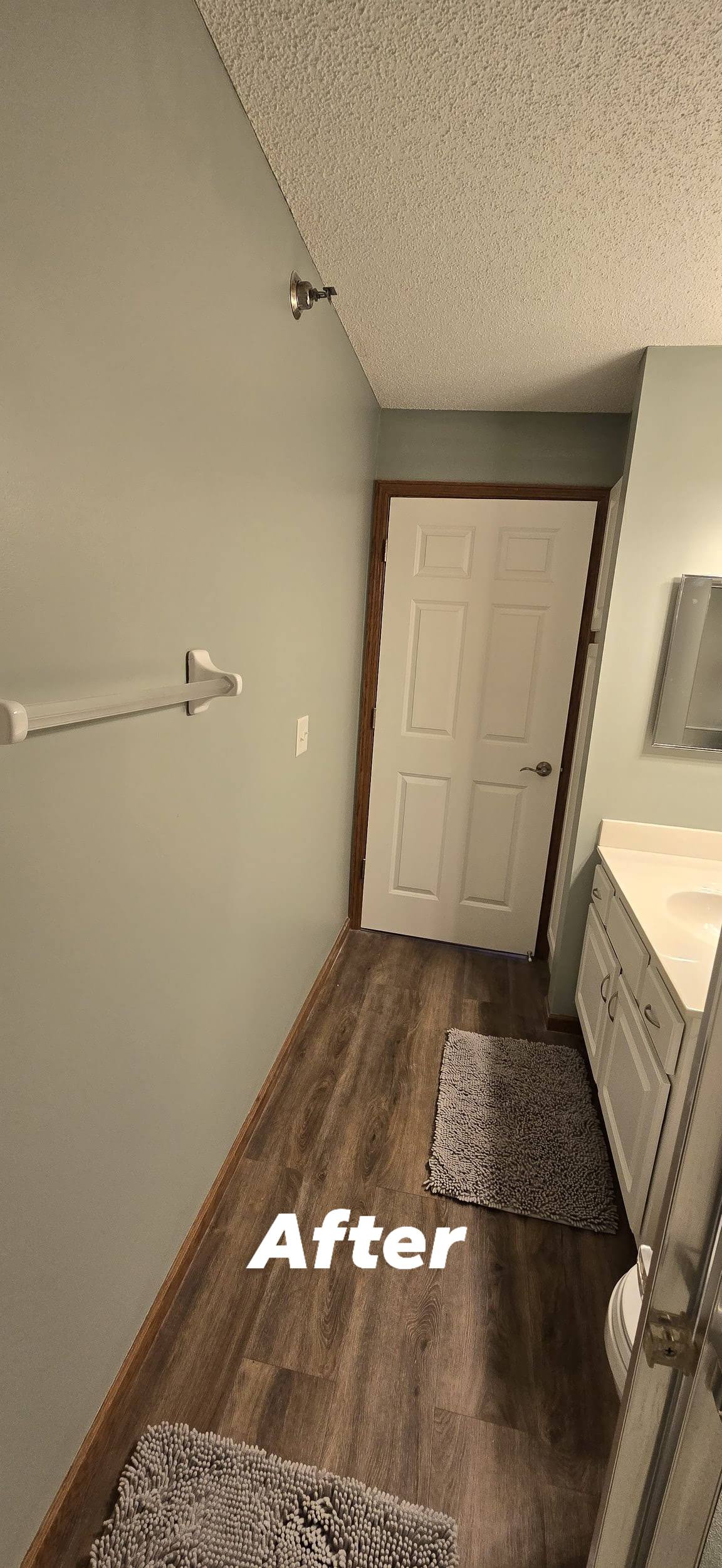 Bathroom walls after