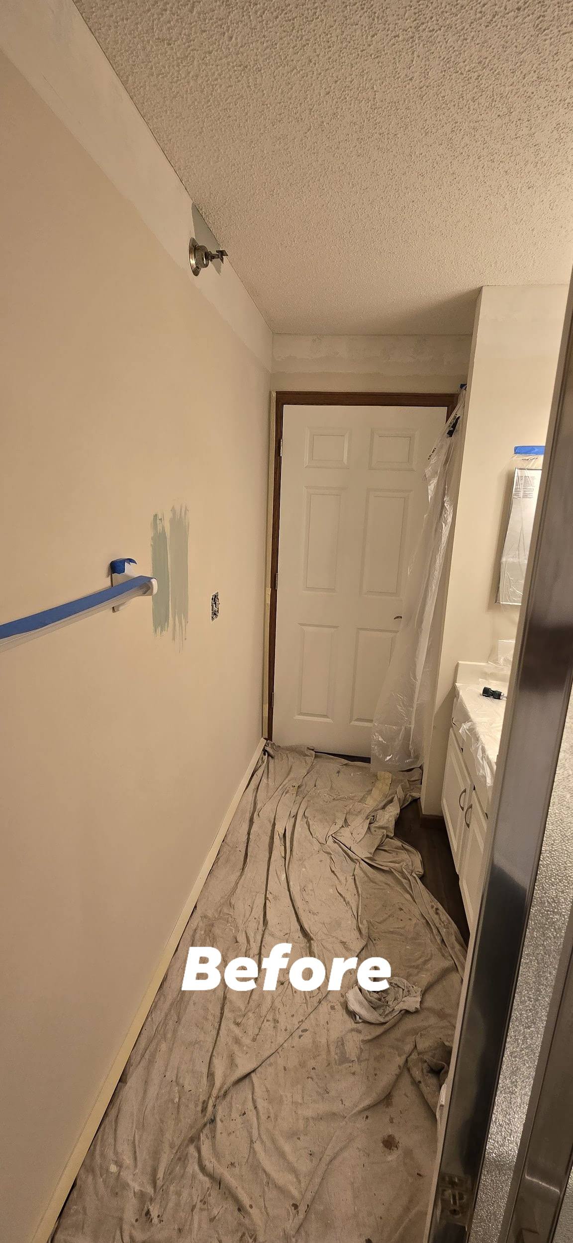 Bathroom walls before