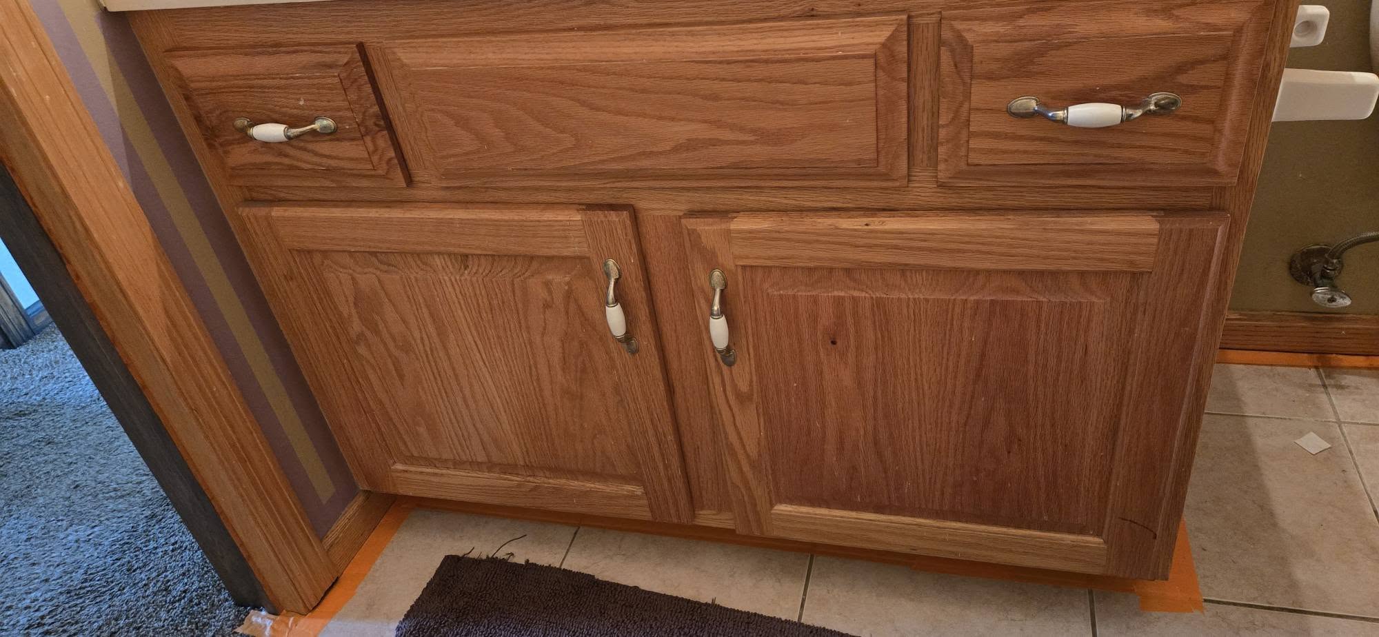Vanity refinishing before